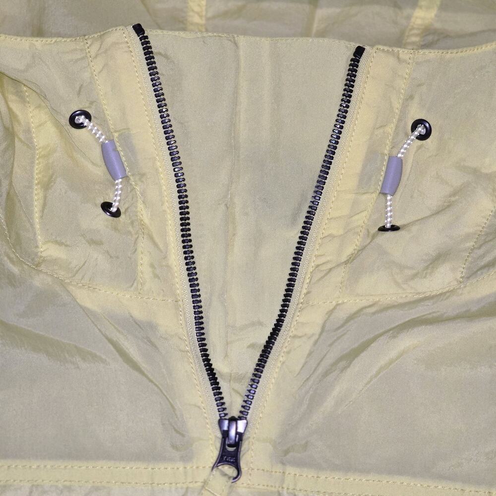 Eddie Bauer Women’s Small Yellow Nylon Half Zip Pullover Windbreaker Hood Jacket - Picture 4 of 12